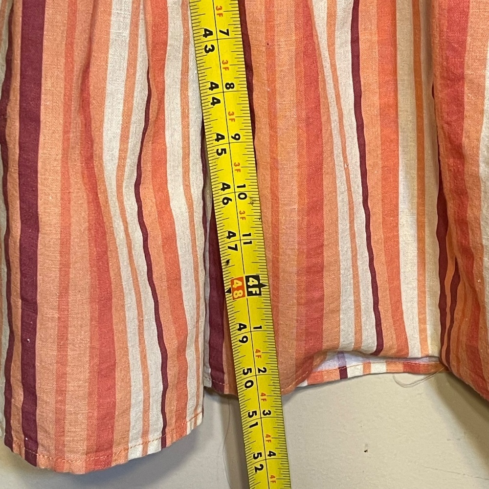 Charlie Holiday Striped Orange and Cream Dress - Picture 8 of 8